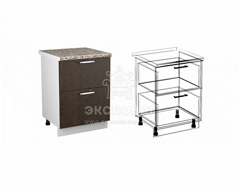 К 800 ШН2Я Шкаф нижний 2 ящика кухня Даллас